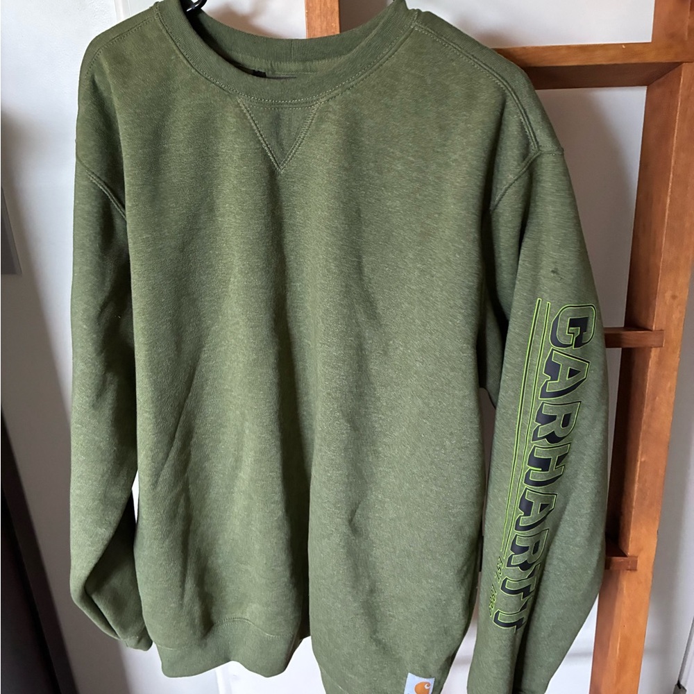 Carhartt Olive Crewneck Sweater for Men